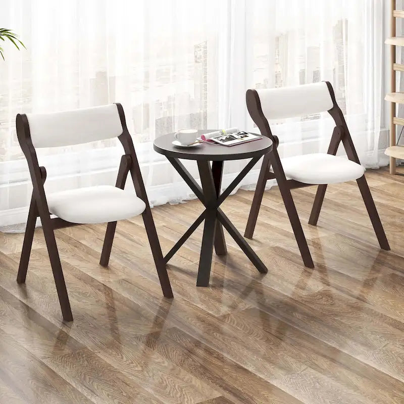 Lot de 2 ou 4 chaises pliantes avec dossier et assise rembourrés confortables