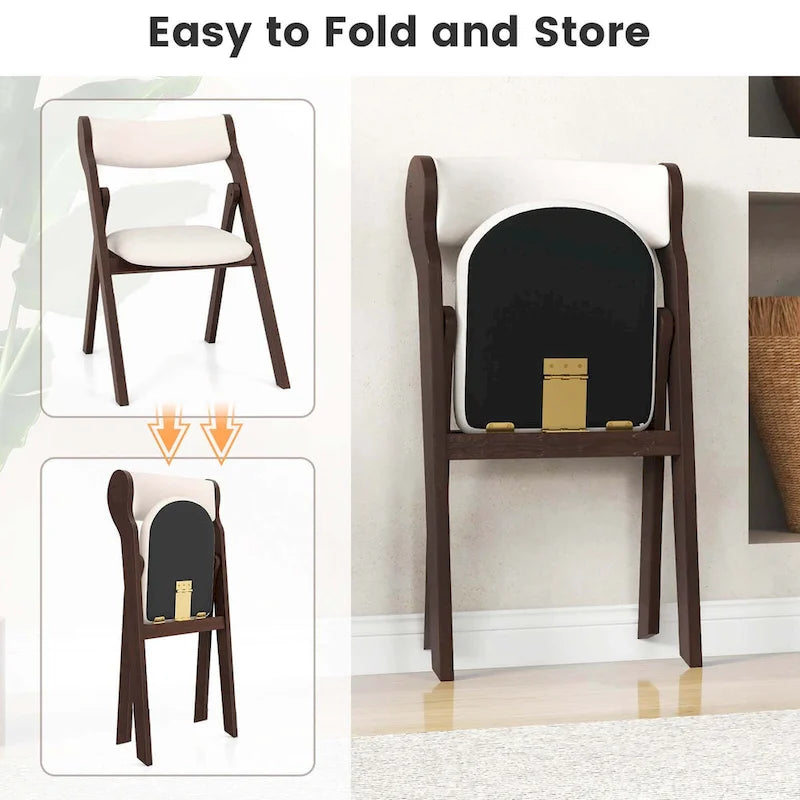 Lot de 2 ou 4 chaises pliantes avec dossier et assise rembourrés confortables
