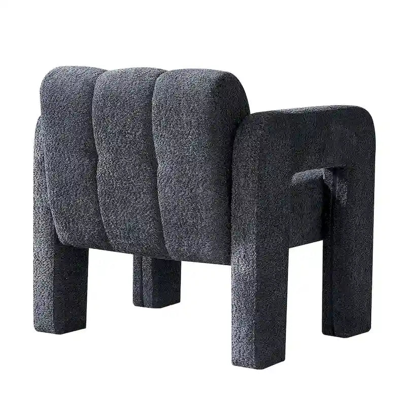 Fauteuil d'appoint rembourré de 79 cm de large en bouclé, fauteuil d'appoint moderne, chaise d'appoint, fauteuil large confortable pour chambre, salon