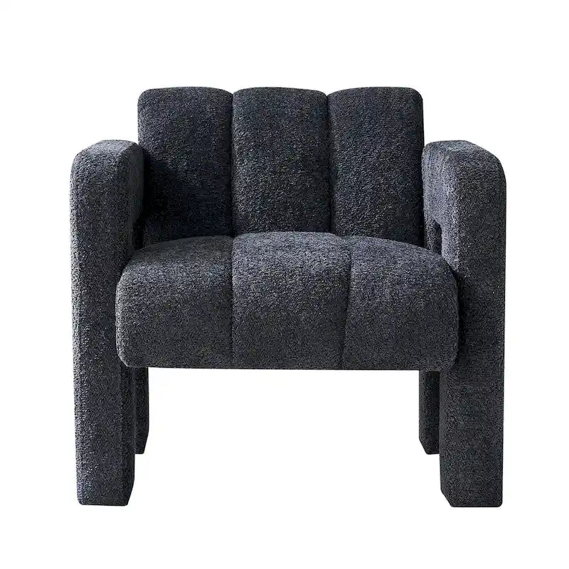Fauteuil d'appoint rembourré de 79 cm de large en bouclé, fauteuil d'appoint moderne, chaise d'appoint, fauteuil large confortable pour chambre, salon