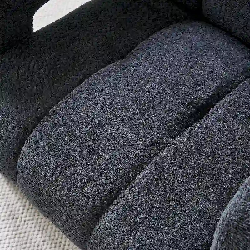 Fauteuil d'appoint rembourré de 79 cm de large en bouclé, fauteuil d'appoint moderne, chaise d'appoint, fauteuil large confortable pour chambre, salon