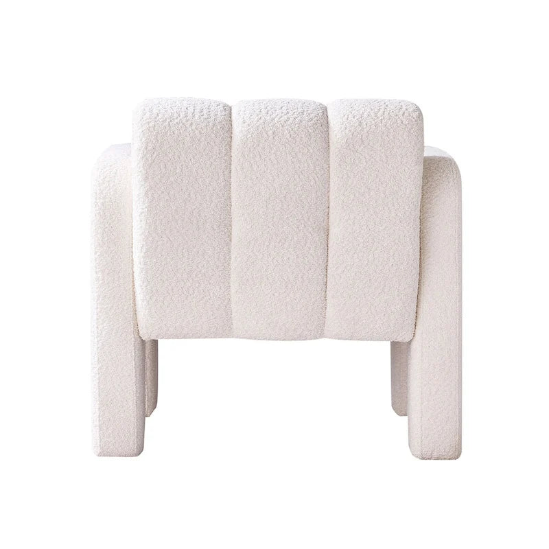 Fauteuil d'appoint rembourré de 79 cm de large en bouclé, fauteuil d'appoint moderne, chaise d'appoint, fauteuil large confortable pour chambre, salon