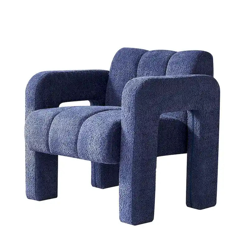 Fauteuil d'appoint rembourré de 79 cm de large en bouclé, fauteuil d'appoint moderne, chaise d'appoint, fauteuil large confortable pour chambre, salon