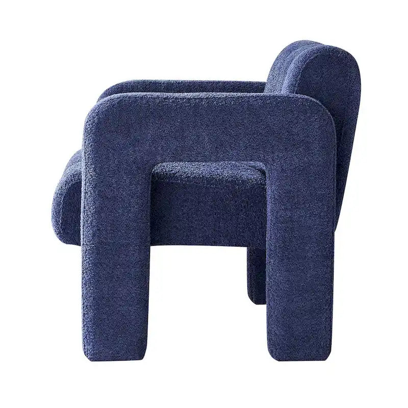 Fauteuil d'appoint rembourré de 79 cm de large en bouclé, fauteuil d'appoint moderne, chaise d'appoint, fauteuil large confortable pour chambre, salon