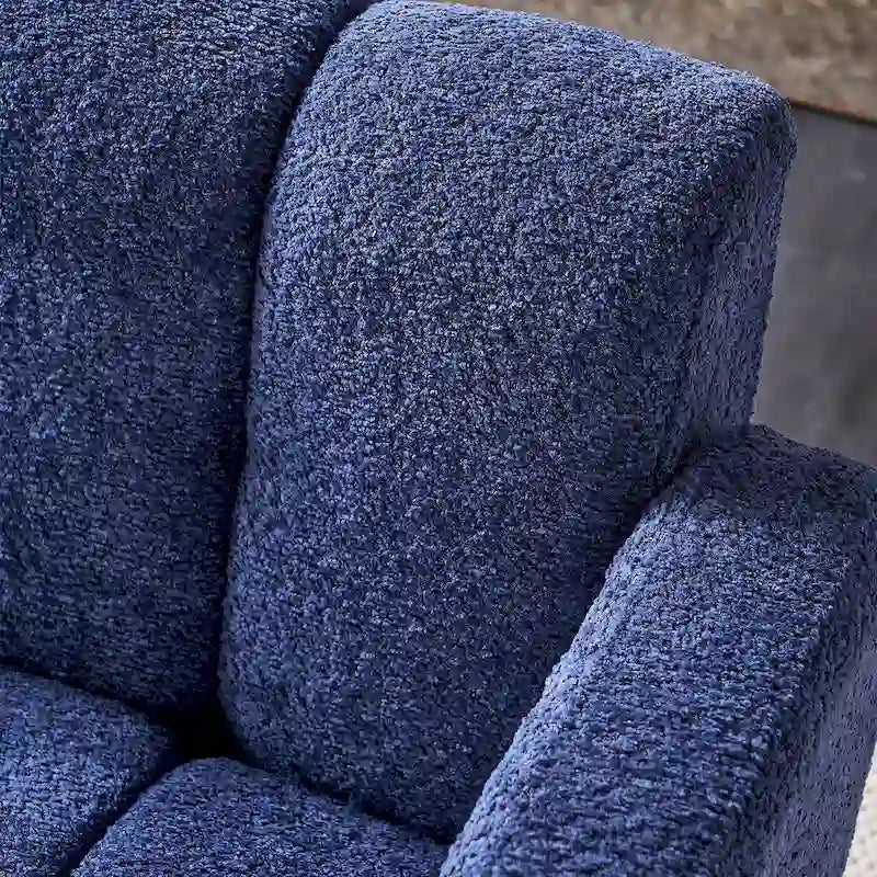 Fauteuil d'appoint rembourré de 79 cm de large en bouclé, fauteuil d'appoint moderne, chaise d'appoint, fauteuil large confortable pour chambre, salon