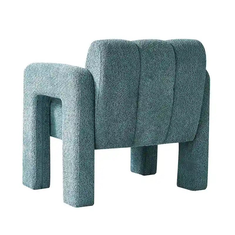 Fauteuil d'appoint rembourré de 79 cm de large en bouclé, fauteuil d'appoint moderne, chaise d'appoint, fauteuil large confortable pour chambre, salon