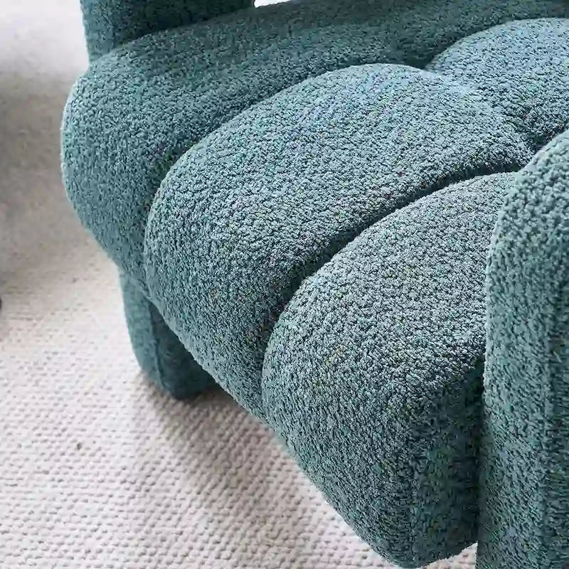 Fauteuil d'appoint rembourré de 79 cm de large en bouclé, fauteuil d'appoint moderne, chaise d'appoint, fauteuil large confortable pour chambre, salon