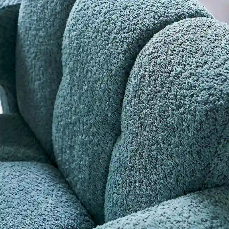 Fauteuil d'appoint rembourré de 79 cm de large en bouclé, fauteuil d'appoint moderne, chaise d'appoint, fauteuil large confortable pour chambre, salon