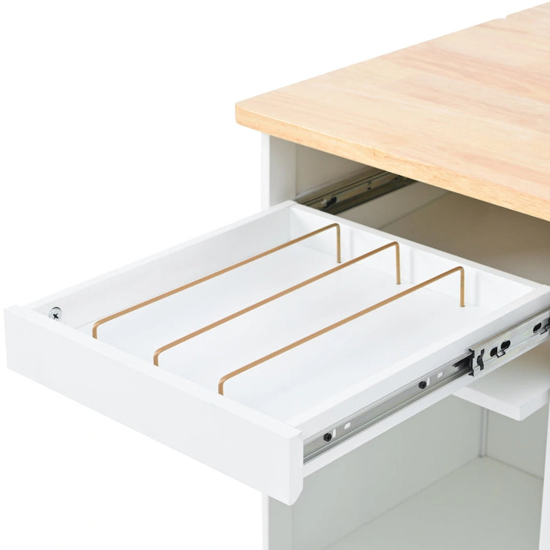 Îlot de cuisine avec abattant (tabouret non inclus)
