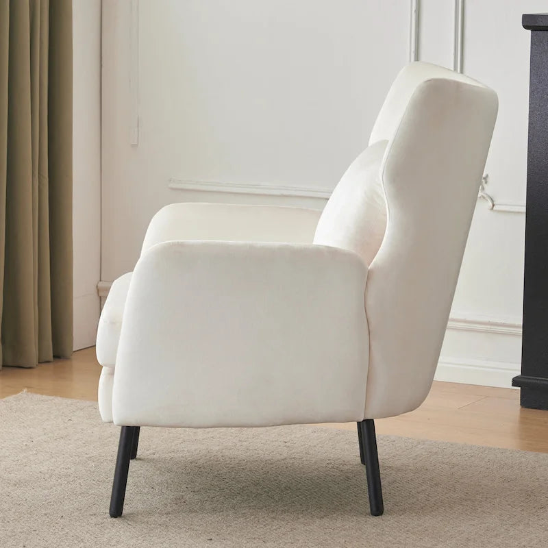Fauteuil d'appoint en velours à oreilles de 32 pouces
