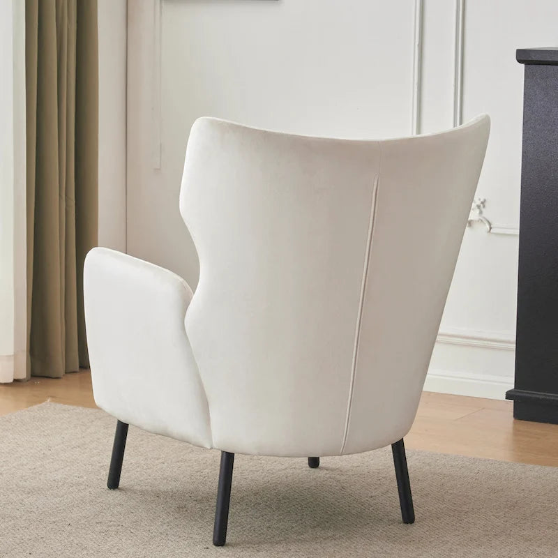 Fauteuil d'appoint en velours à oreilles de 32 pouces