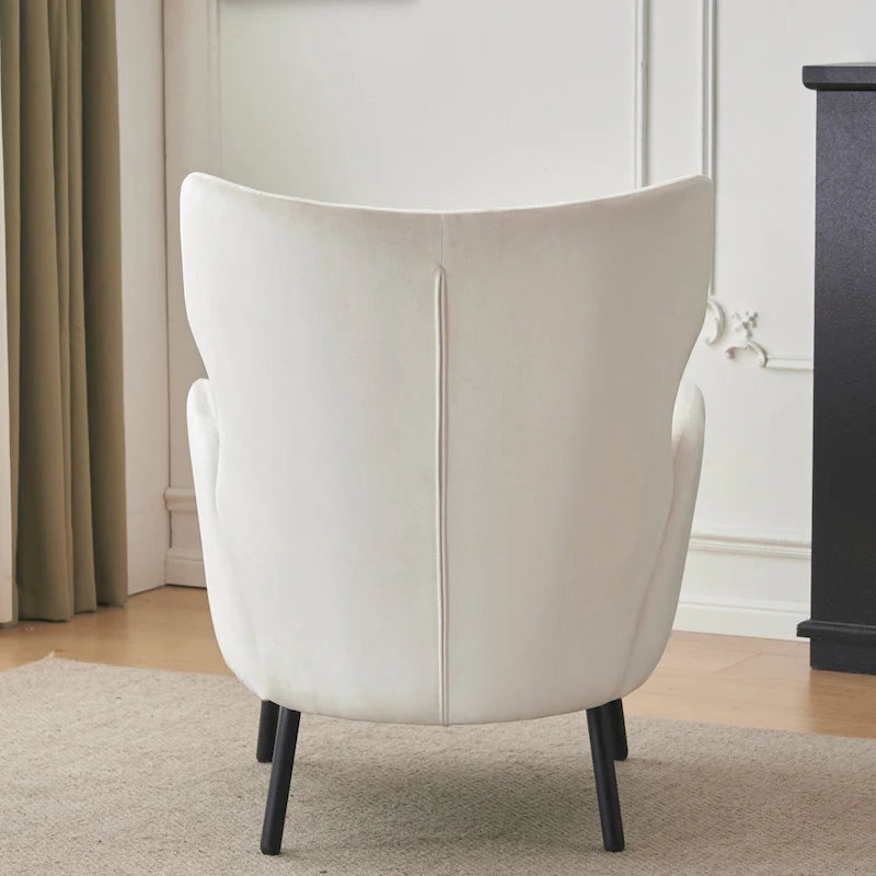 Fauteuil d'appoint en velours à oreilles de 32 pouces