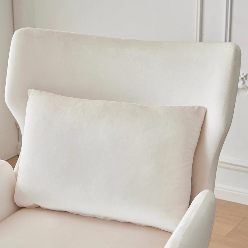 Fauteuil d'appoint en velours à oreilles de 32 pouces