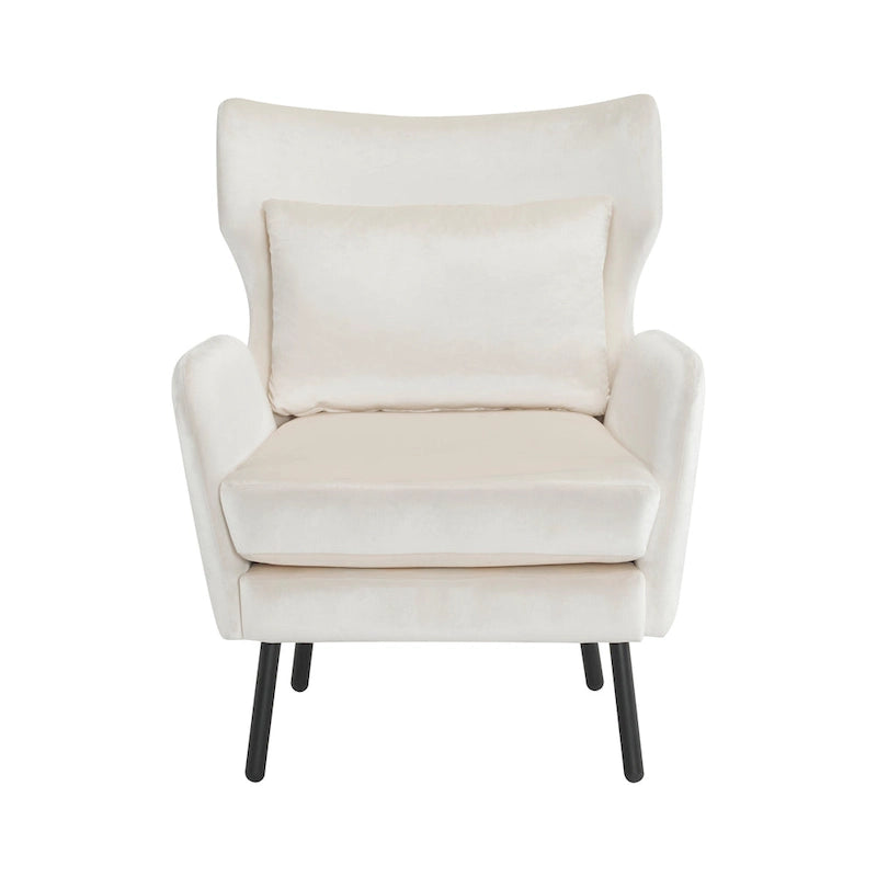 Fauteuil d'appoint en velours à oreilles de 32 pouces
