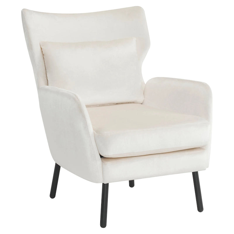 Fauteuil d'appoint en velours à oreilles de 32 pouces