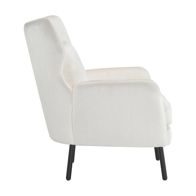 Fauteuil d'appoint en velours à oreilles de 32 pouces