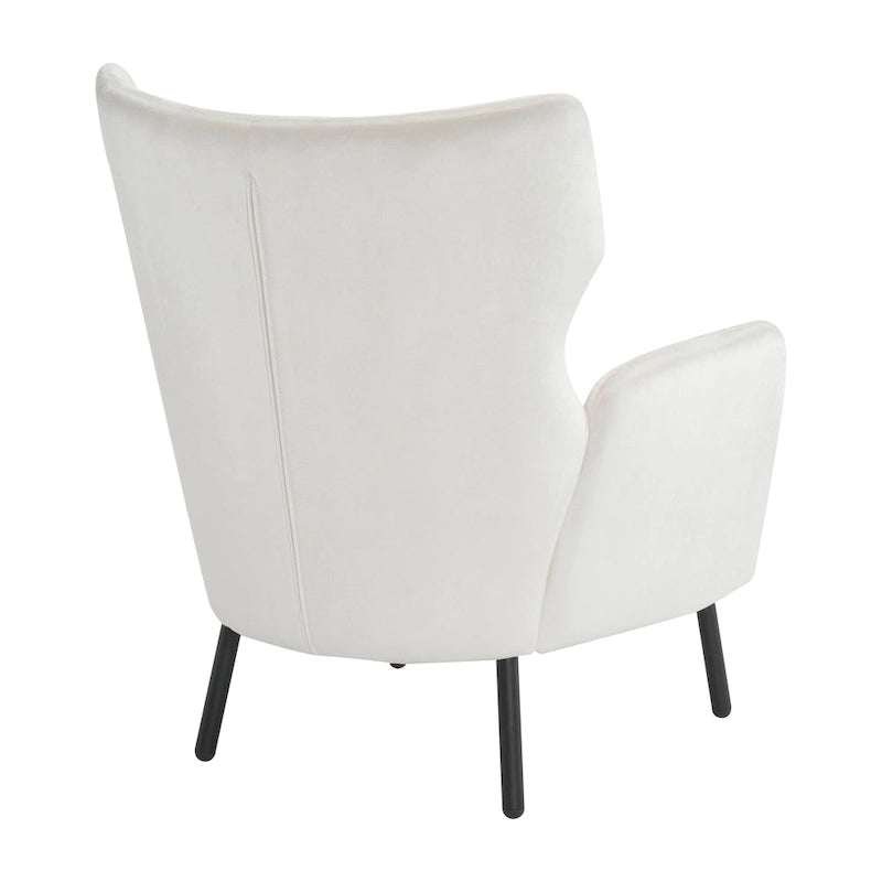 Fauteuil d'appoint en velours à oreilles de 32 pouces
