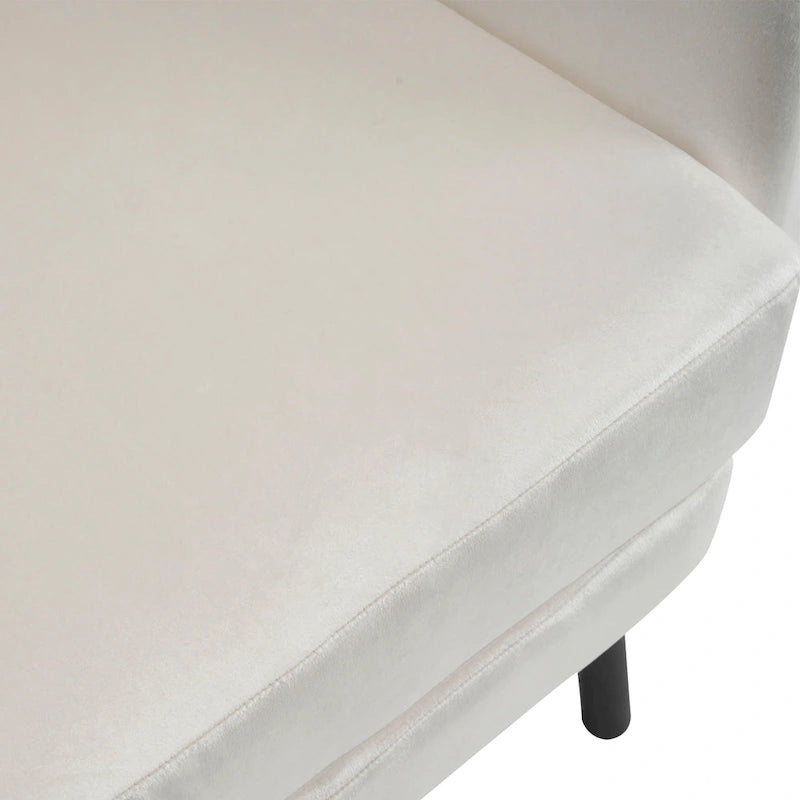 Fauteuil d'appoint en velours à oreilles de 32 pouces