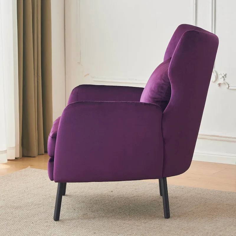 Fauteuil d'appoint en velours à oreilles de 32 pouces