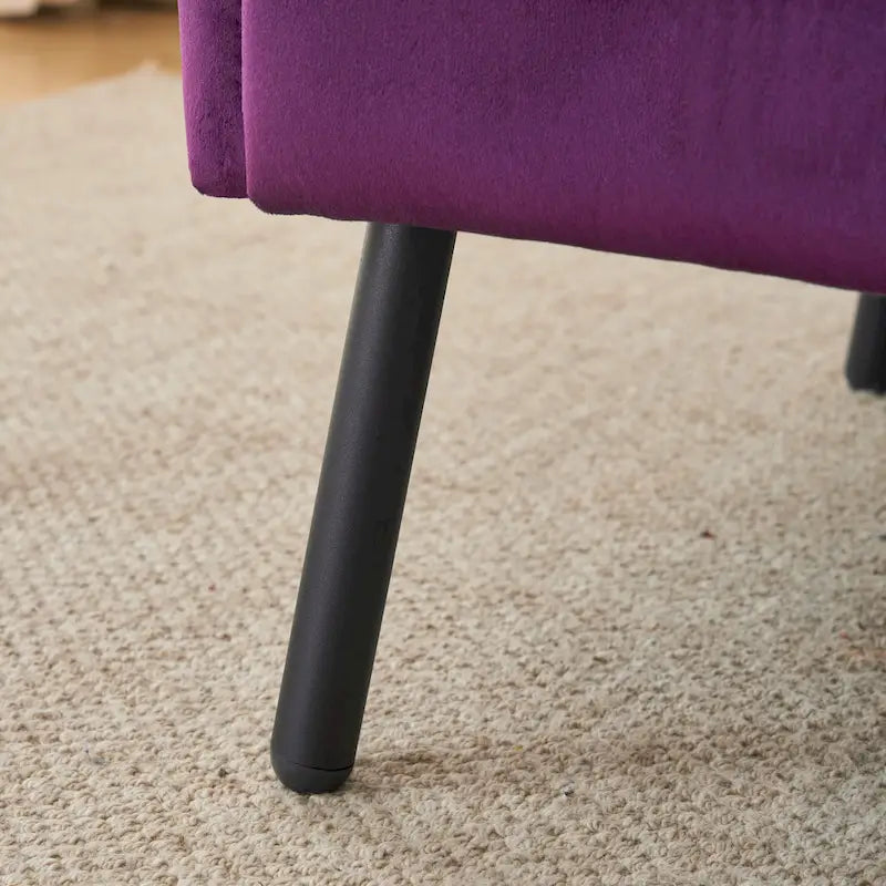 Fauteuil d'appoint en velours à oreilles de 32 pouces