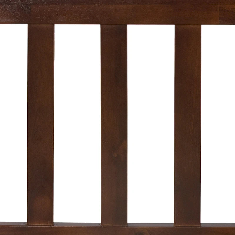 Lit plateforme queen en acacia, style ferme moderne