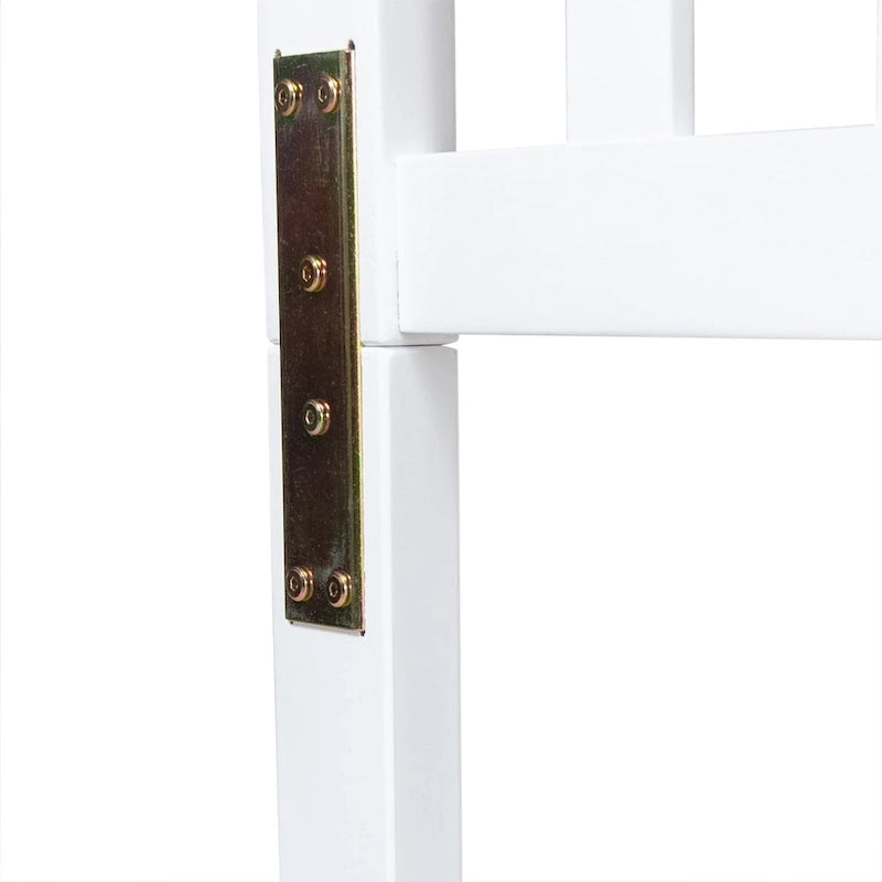 Lit plateforme queen en acacia, style ferme moderne