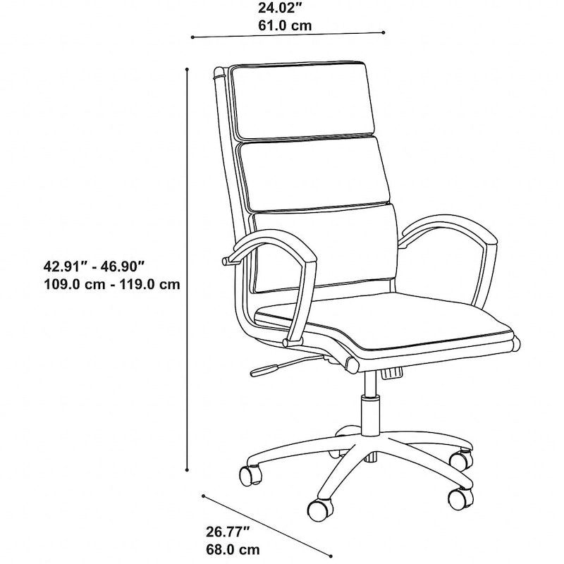 Chaise de bureau de direction à dossier haut