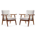 Fauteuil d'appoint en similicuir ambré (Lot de 2)