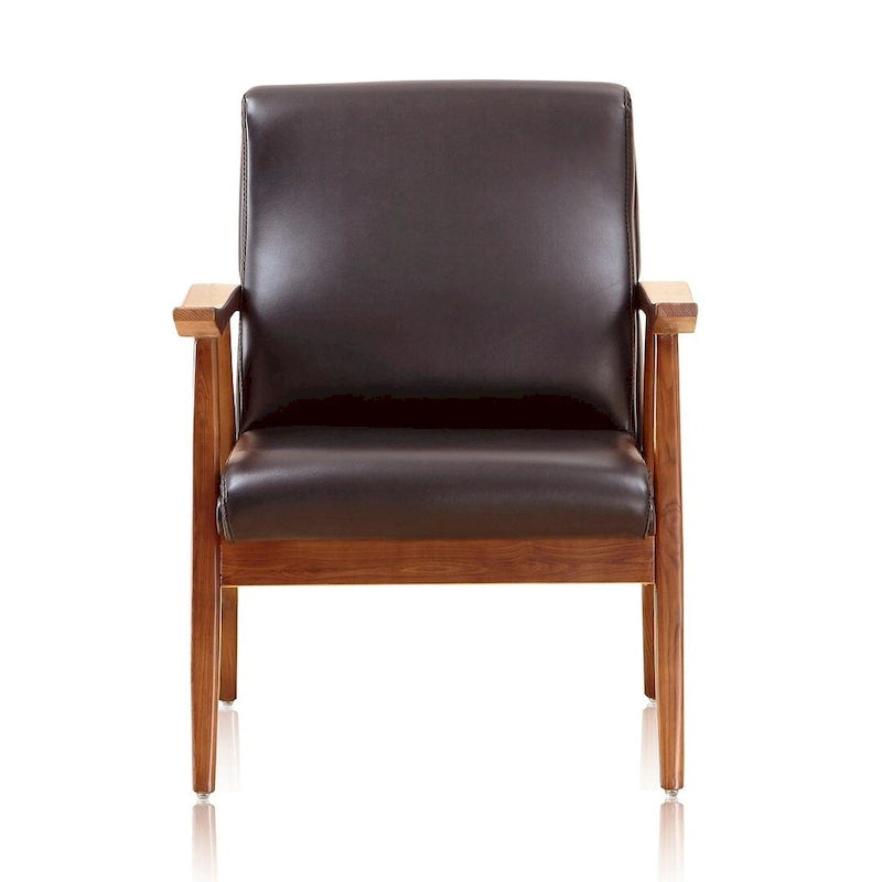 Fauteuil d'appoint en similicuir ambré (Lot de 2)