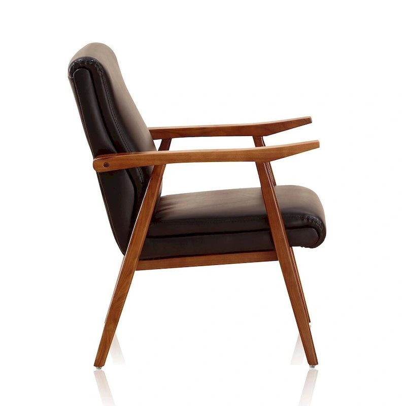 Fauteuil d'appoint en similicuir ambré (Lot de 2)