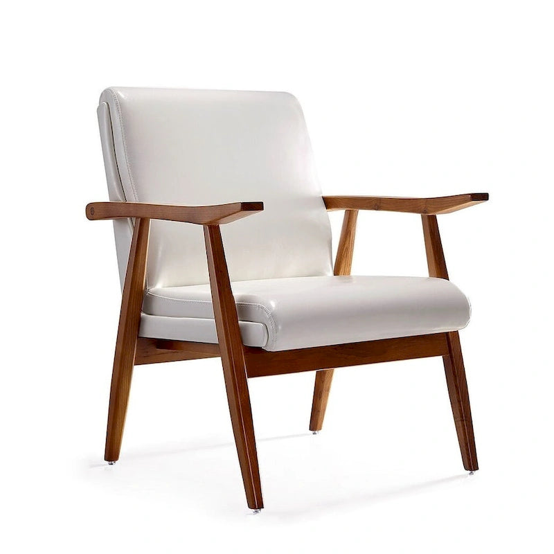 Fauteuil d'appoint en similicuir ambré (Lot de 2)