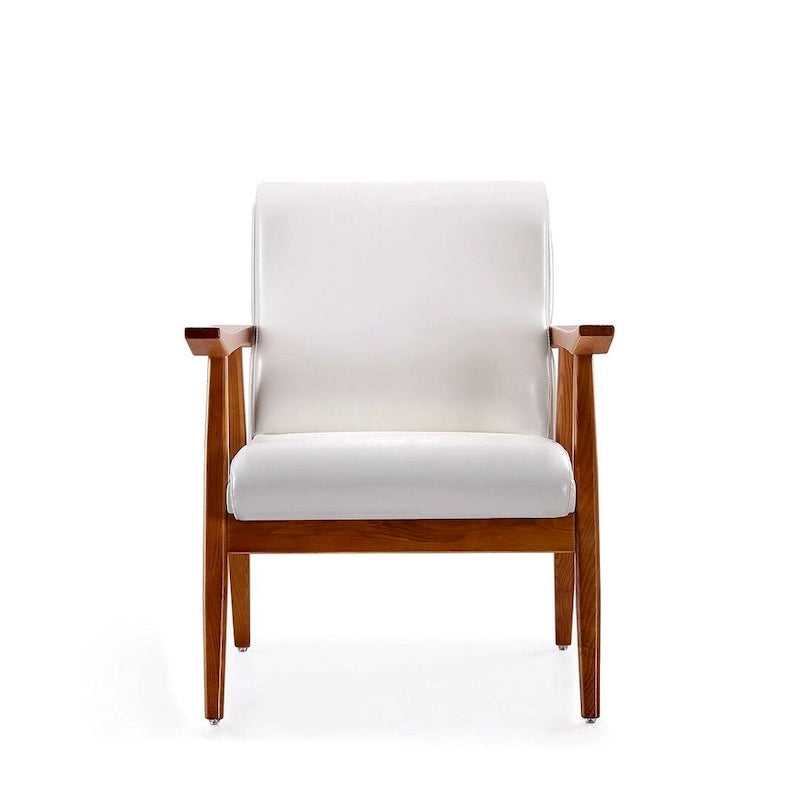 Fauteuil d'appoint en similicuir ambré (Lot de 2)