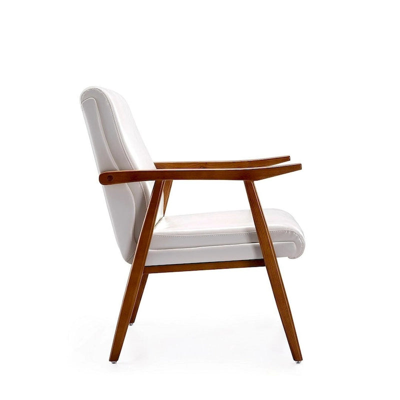 Fauteuil d'appoint en similicuir ambré (Lot de 2)