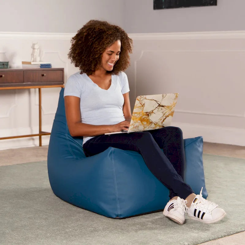 Grand fauteuil poire en vinyle pour salle de classe