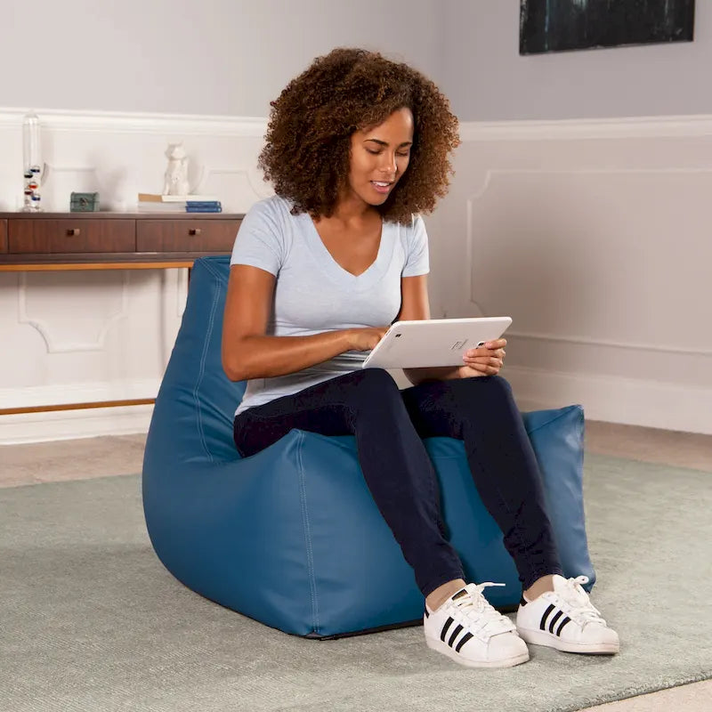 Grand fauteuil poire en vinyle pour salle de classe