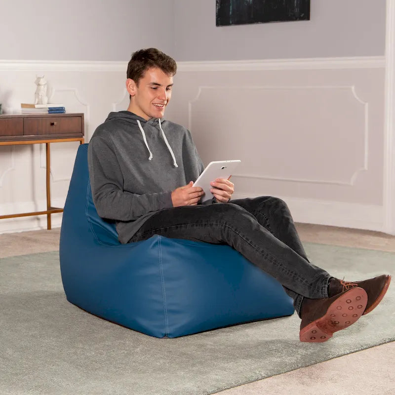 Grand fauteuil poire en vinyle pour salle de classe