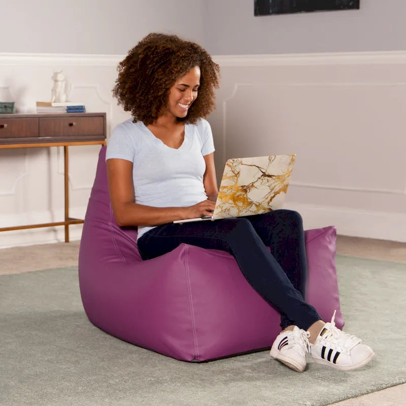 Grand fauteuil poire en vinyle pour salle de classe