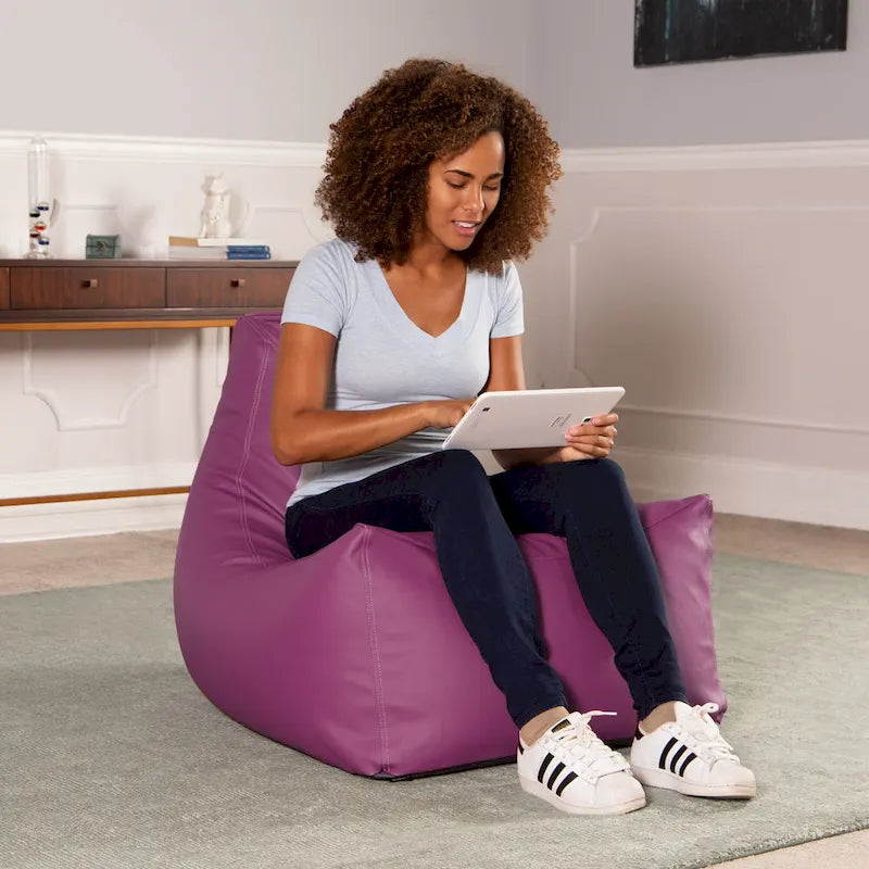Grand fauteuil poire en vinyle pour salle de classe