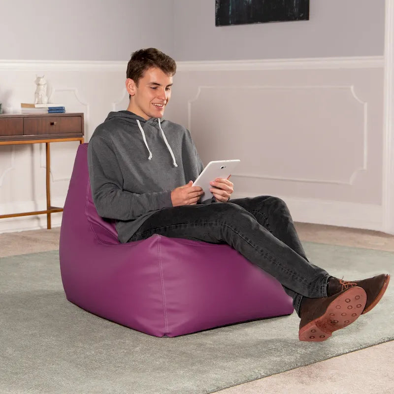 Grand fauteuil poire en vinyle pour salle de classe