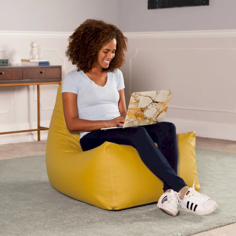 Grand fauteuil poire en vinyle pour salle de classe