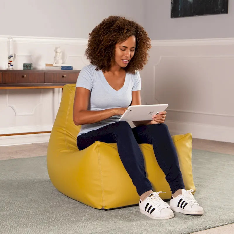 Grand fauteuil poire en vinyle pour salle de classe