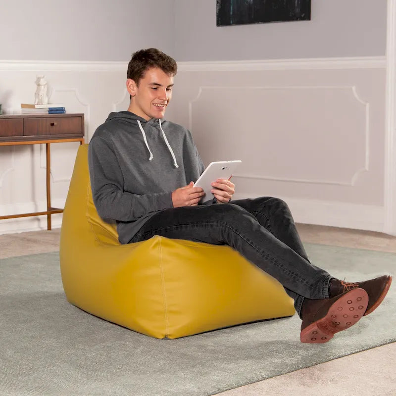 Grand fauteuil poire en vinyle pour salle de classe