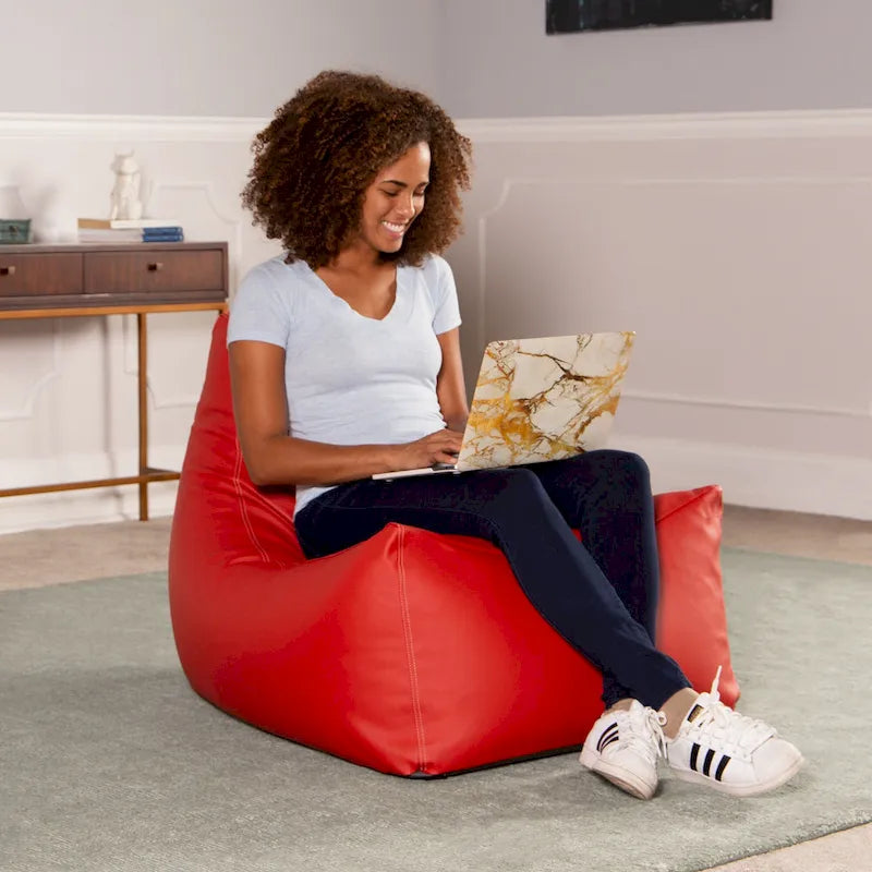 Grand fauteuil poire en vinyle pour salle de classe