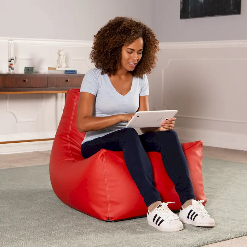 Grand fauteuil poire en vinyle pour salle de classe