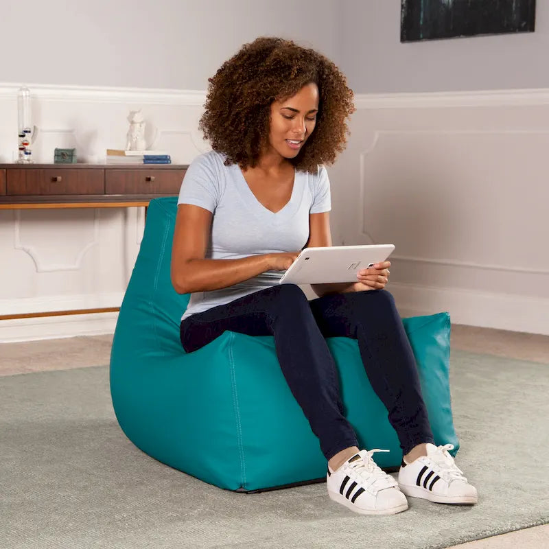 Grand fauteuil poire en vinyle pour salle de classe