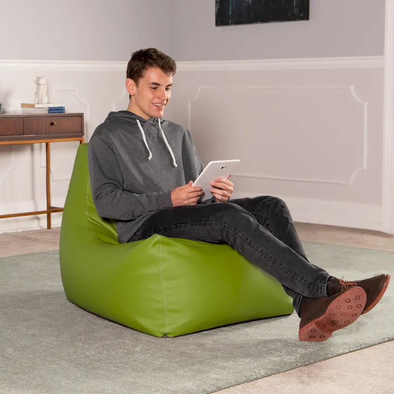 Grand fauteuil poire en vinyle pour salle de classe