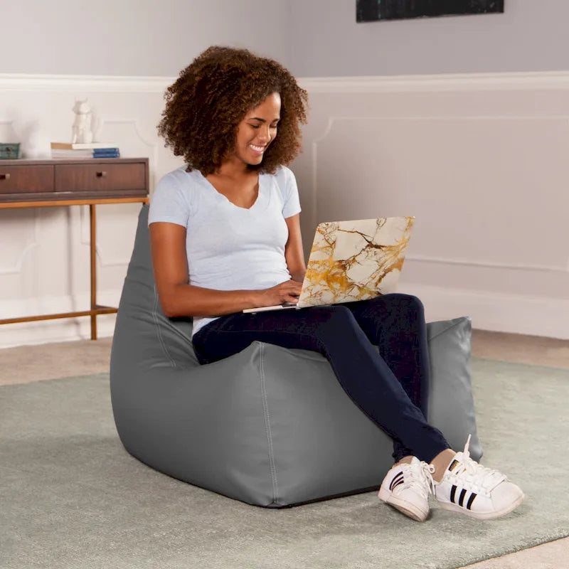 Grand fauteuil poire en vinyle pour salle de classe