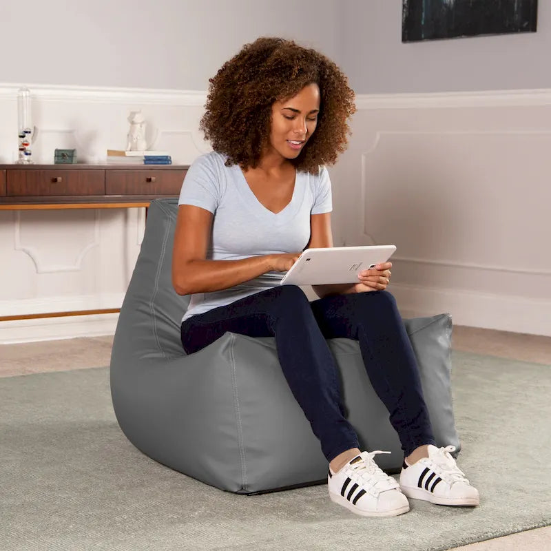 Grand fauteuil poire en vinyle pour salle de classe