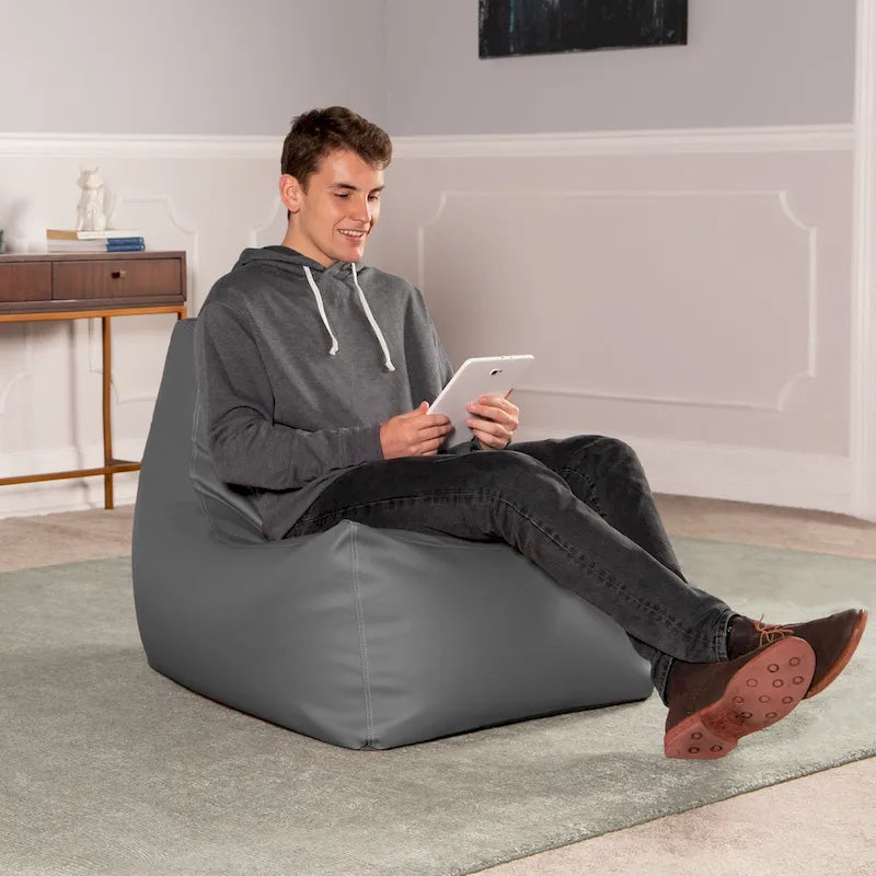 Grand fauteuil poire en vinyle pour salle de classe