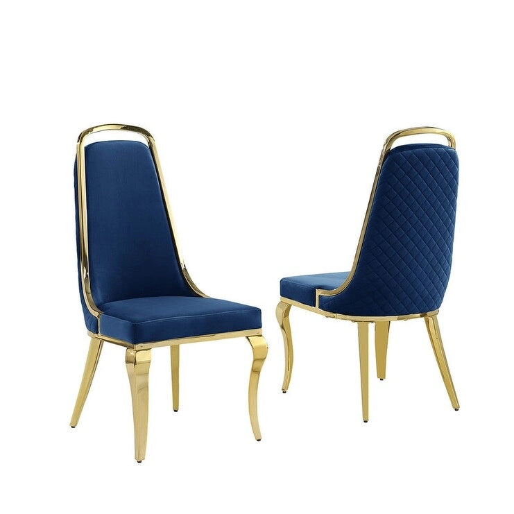 Chaises d'appoint en velours (lot de 2)